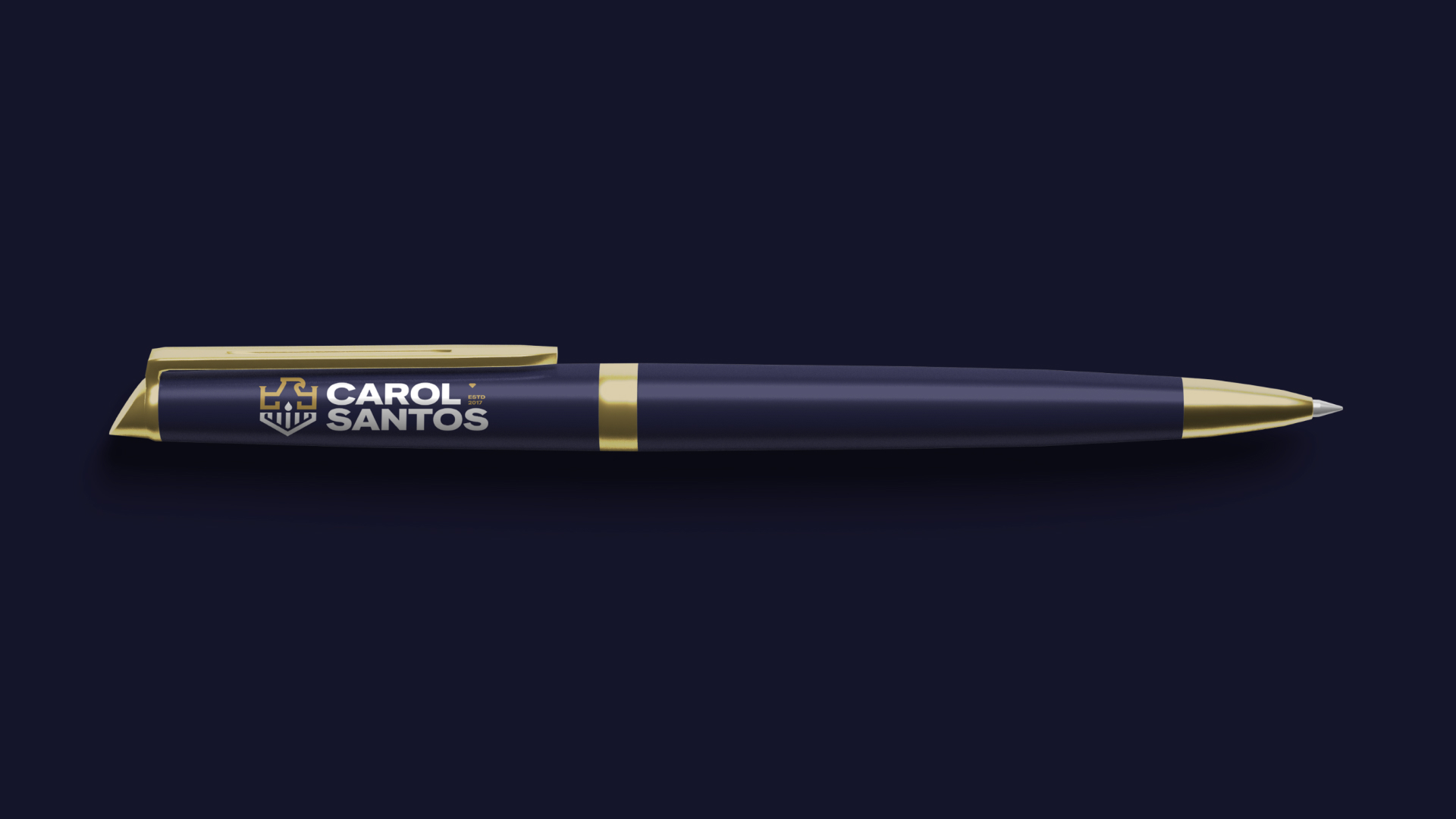 Caneta com a marca Carol Santos
